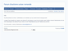 Tablet Screenshot of forum.autisme.ch